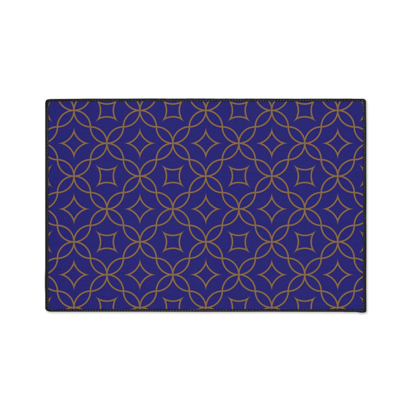 Decorative Heavy Duty Non-Slip Floor Mat Stylish Design Perfect for Entryway Kitchen Décor Blue Floral Geometric Design Rug Bathroom Mat