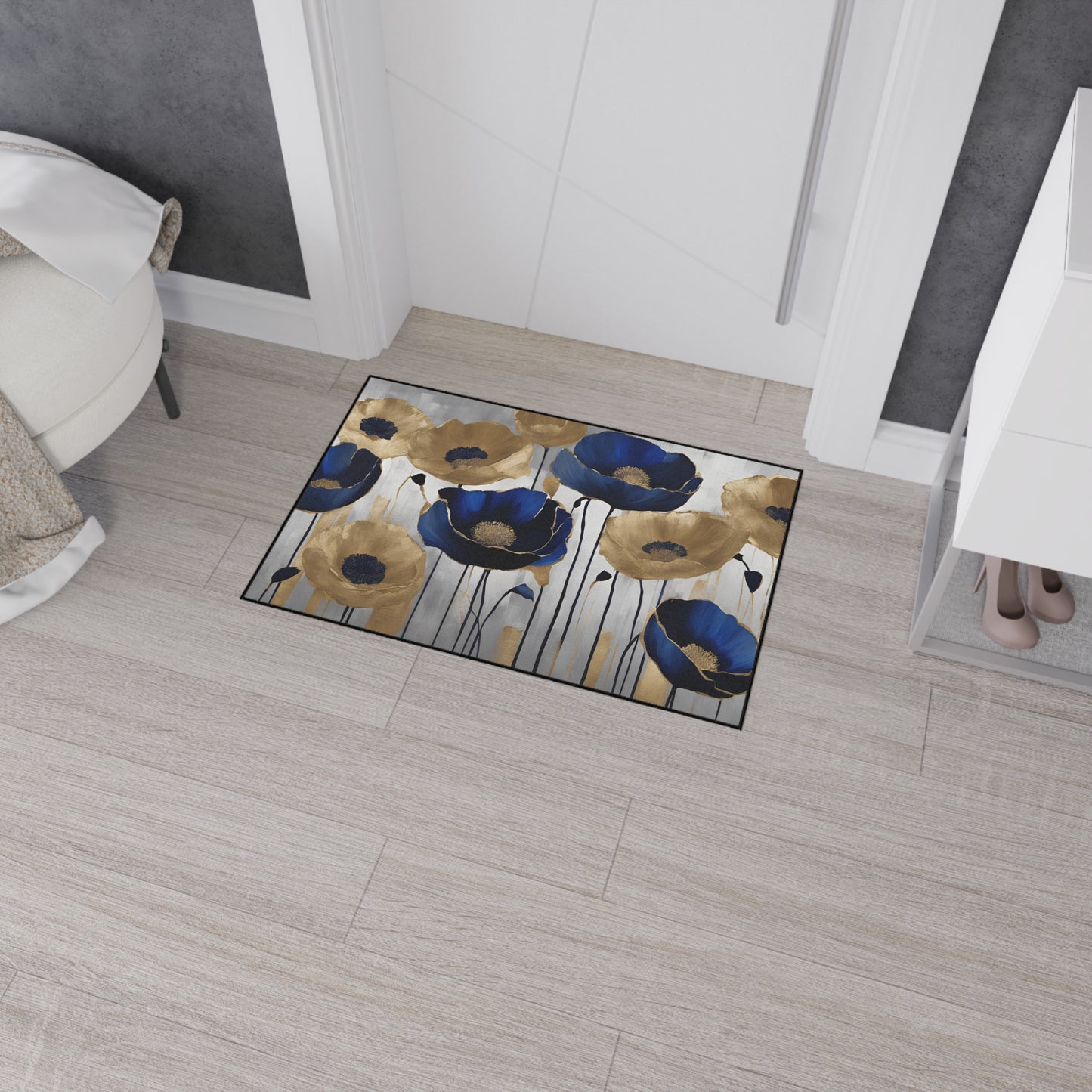 Decorative Heavy Duty Non-Slip Floor Mat Stylish Design Perfect for Entryway Kitchen Décor Garage Rug Coffee Bar Bathroom Floor Door Mat