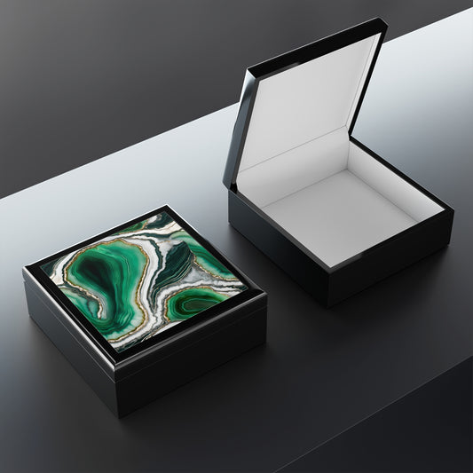 Unique Art Print Design Jewelry Box Trinket Box Bedroom Dresser Decor Vanity Gift Box - 3 colors to choose from