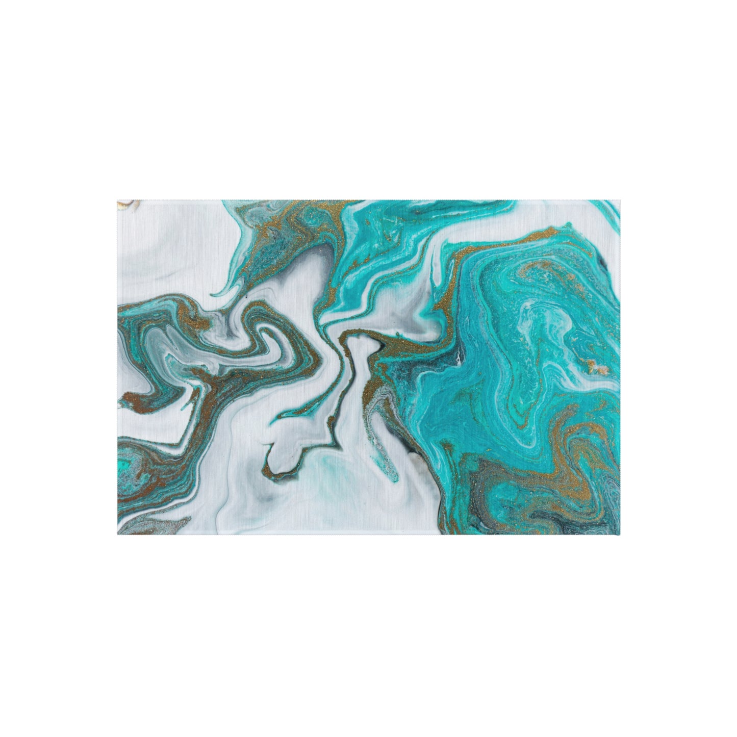 Marble Design Chenille Outdoor Rug with No-Skid Backing Cozy Outdoor Carpet Patio Decor Gazebo Rug Beachy Agate-look Pool Area Rug