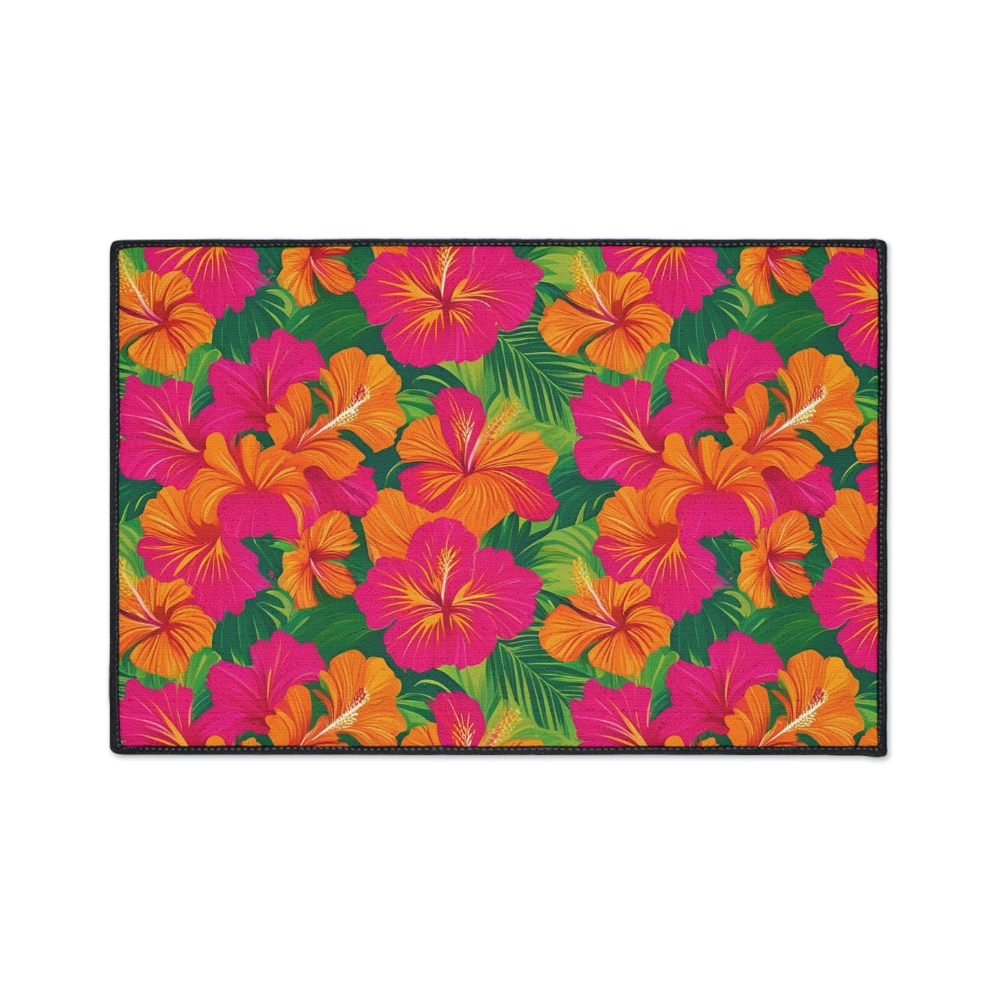 Decorative Heavy Duty Non-Slip Floor Mat Stylish Design Perfect for Entryway Kitchen Décor Beachy Hawaiian Rug Tropical Bathroom Floor