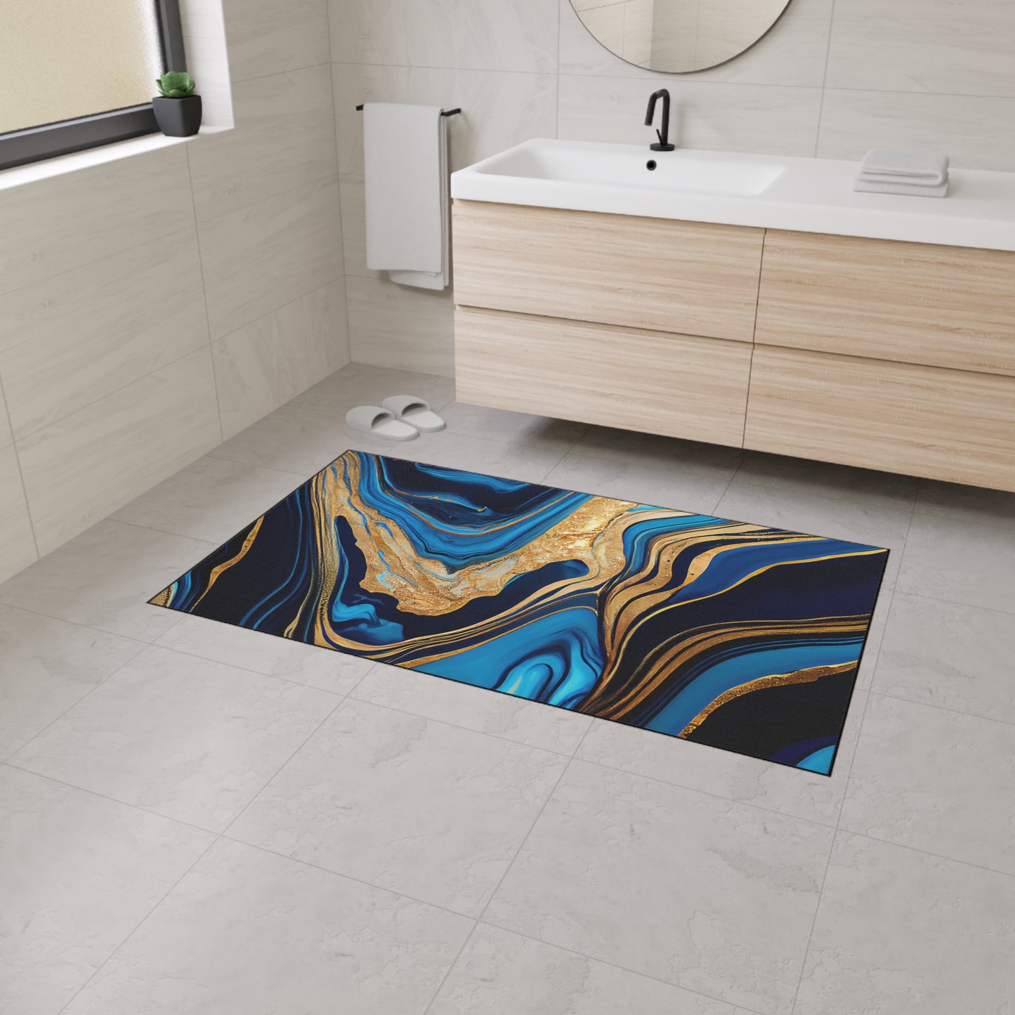 Decorative Heavy Duty Non-Slip Floor Mat Stylish Design Perfect for Entryway Kitchen Décor Garage Rug Coffee Bar Bathroom Floor Door Mat