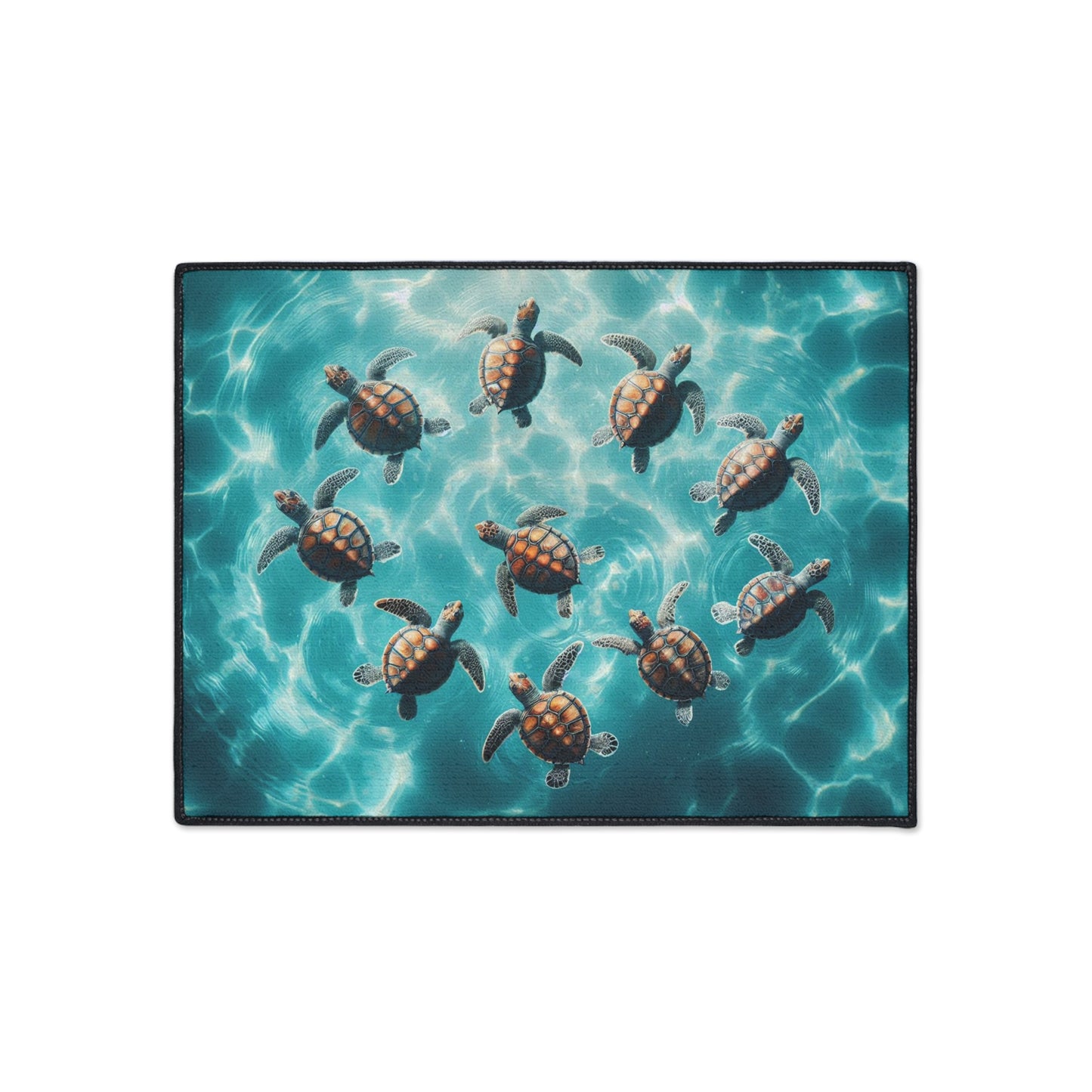 Sea Turtle Heavy Duty Non-Slip Floor Mat Stylish Design Perfect for Entryway Kitchen Décor Garage Rug Coffee Bar Bathroom Floor Door Mat