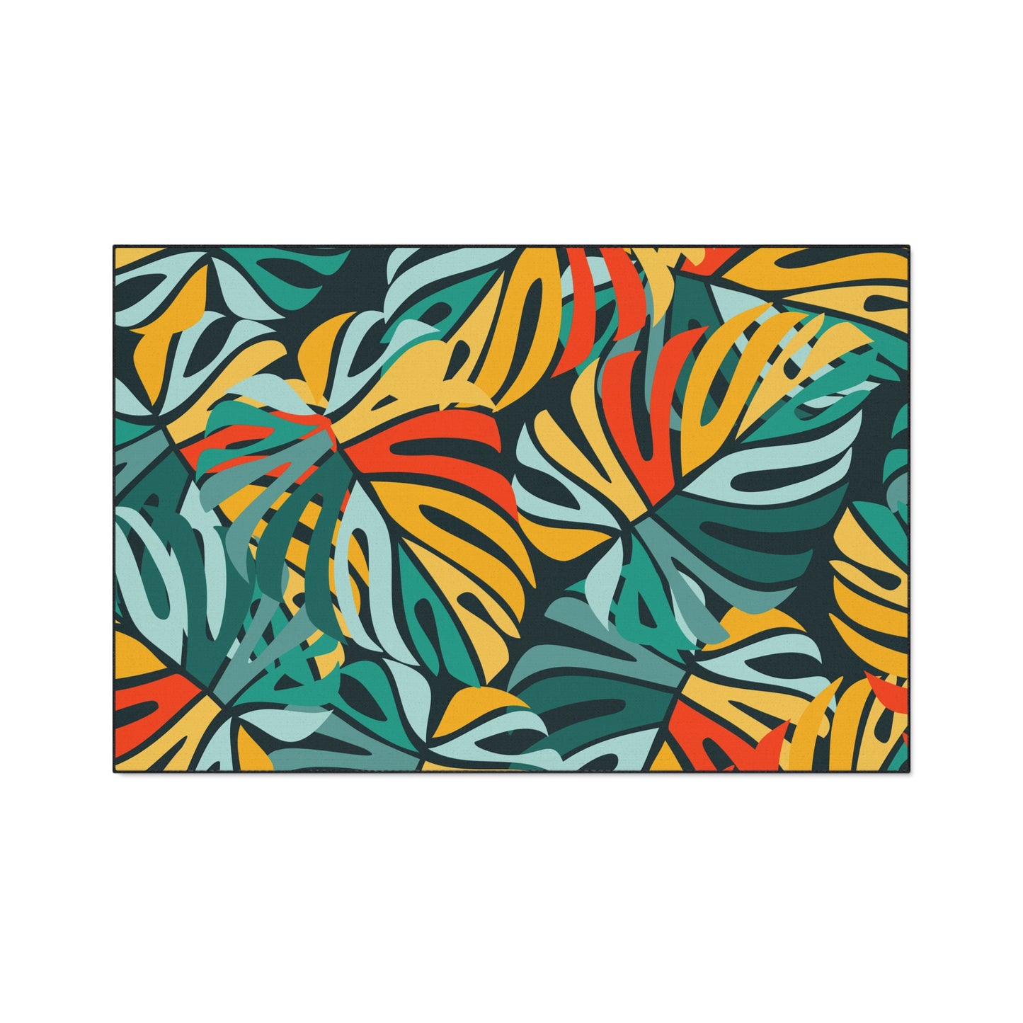 Decorative Heavy Duty Non-Slip Floor Mat Stylish Design Perfect for Entryway Kitchen Décor Beachy Hawaiian Rug Tropical Bathroom Floor
