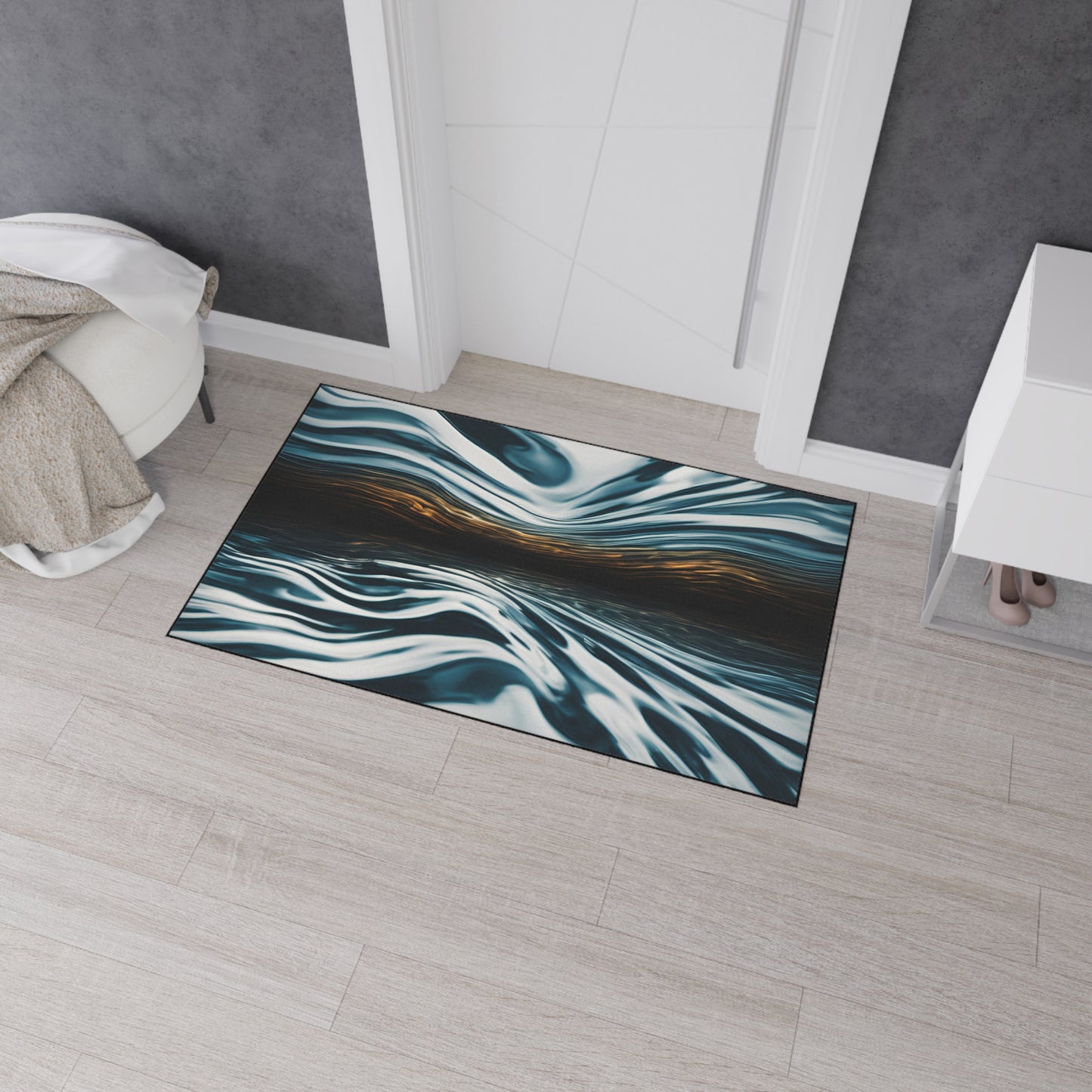Decorative Heavy Duty Non-Slip Floor Mat Stylish Design Perfect for Entryway Kitchen Décor Garage Rug Coffee Bar Bathroom Floor Door Mat