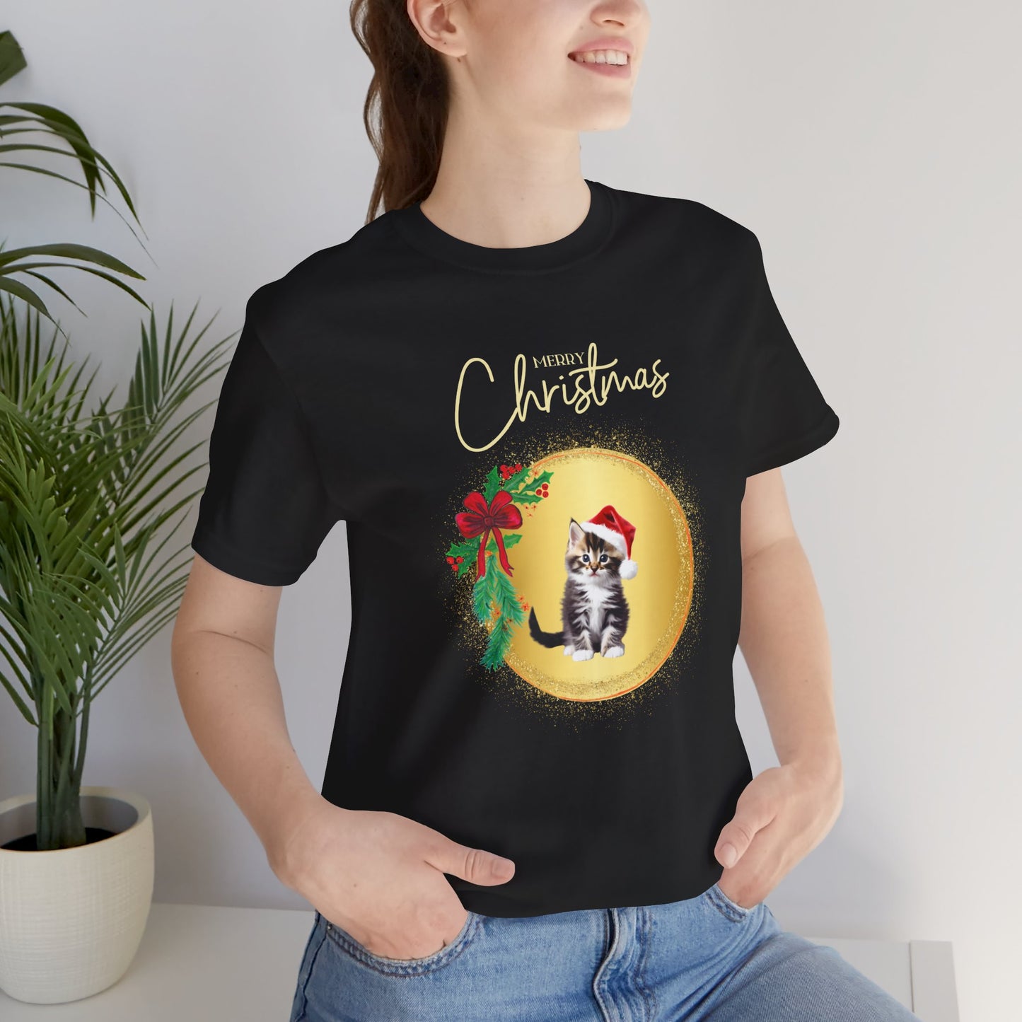 Merry Christmas Kitten T-Shirt | Unisex | Funny | Animal Lover | Ugly Sweater | Holiday gift |