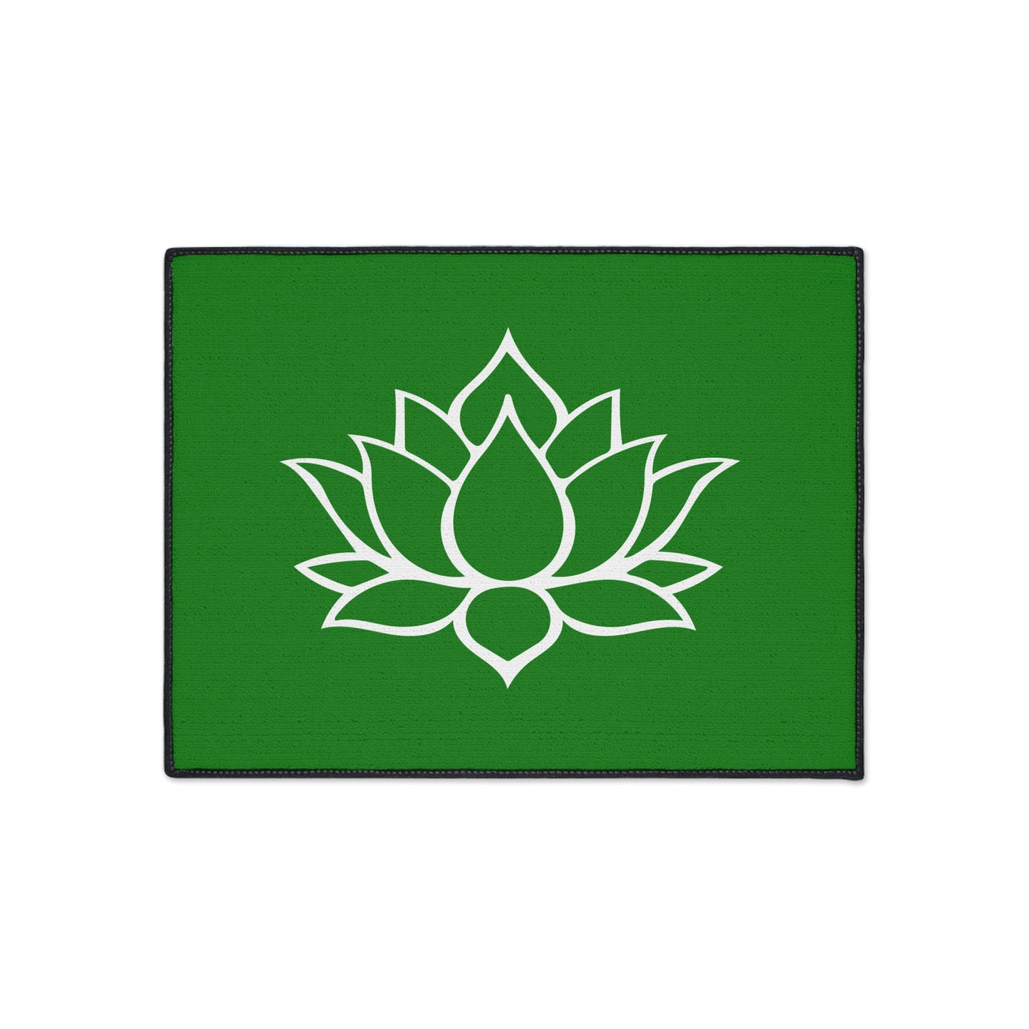 Decorative Heavy Duty Non-Slip Floor Mat Stylish Design Perfect for Entryway Kitchen Décor Green Lotus Blossom Floral Design Rug Bath Mat