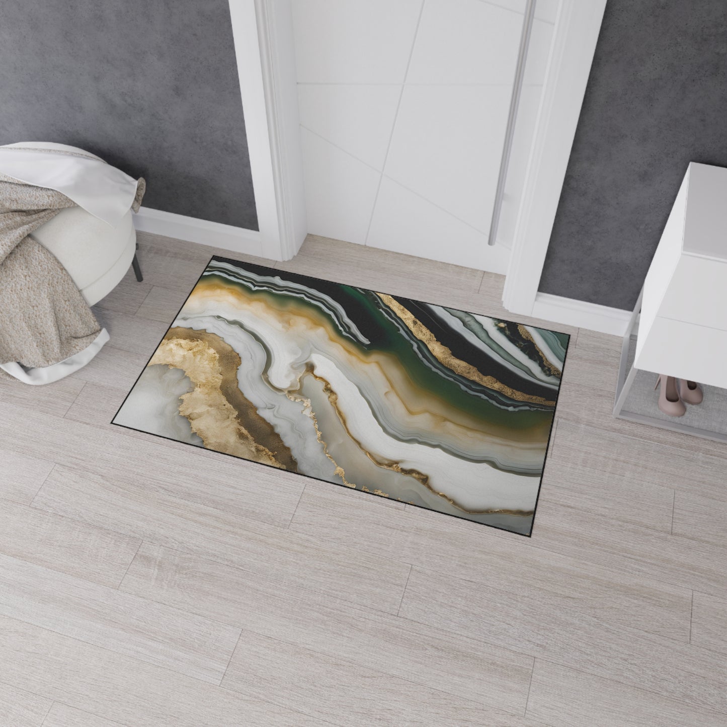Decorative Heavy Duty Non-Slip Floor Mat Stylish Design Perfect for Entryway Kitchen Décor Garage Rug Coffee Bar Bathroom Floor Door Mat