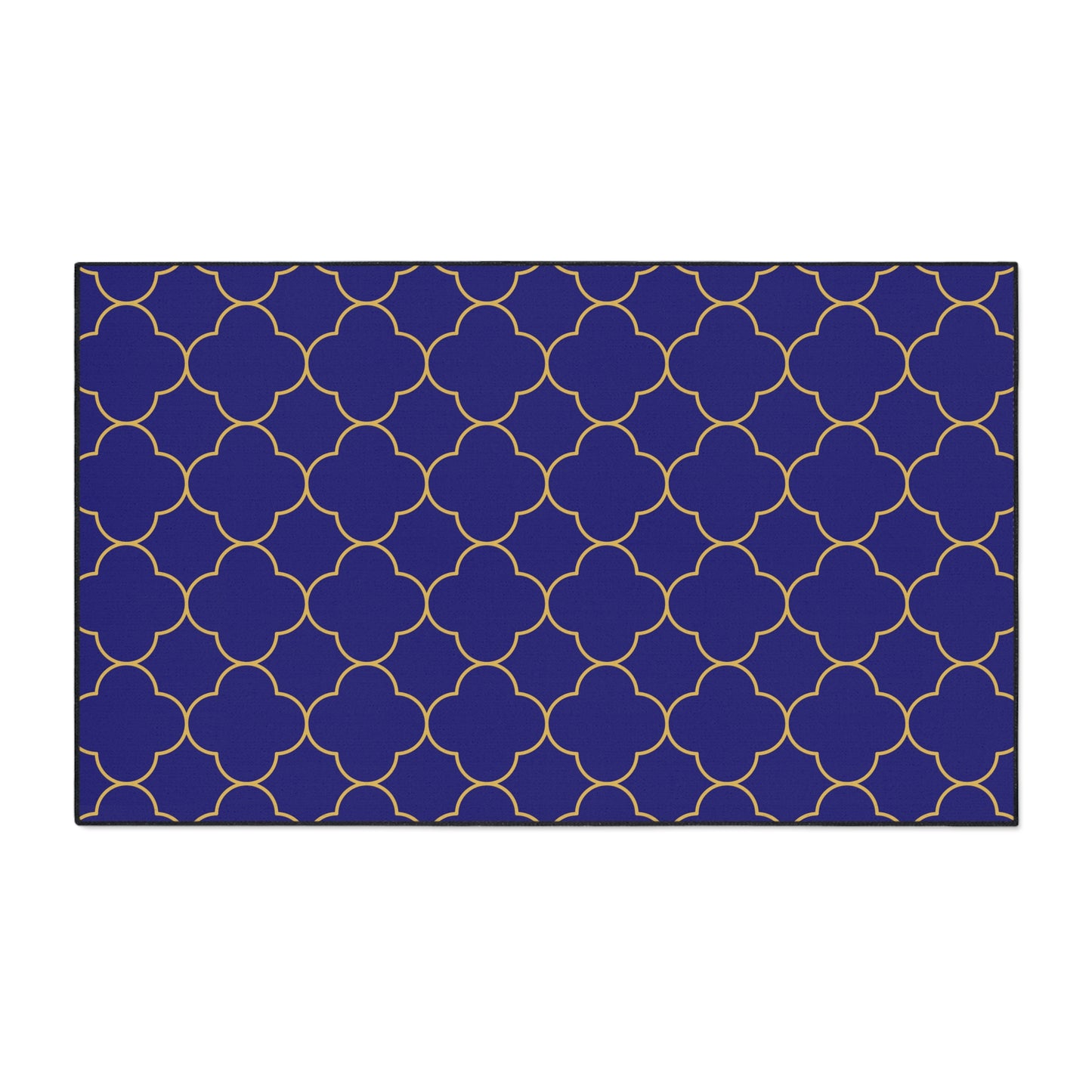 Decorative Heavy Duty Non-Slip Floor Mat Stylish Design Perfect for Entryway Kitchen Décor Blue Geometric Design Blue Rug Bathroom Mat