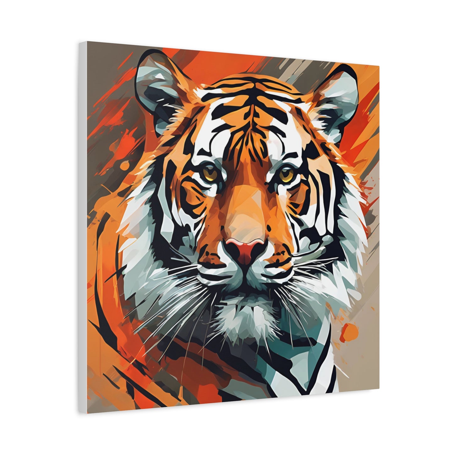 Tiger Print Wall Art | Matte Canvas, Stretched, 1.25" | Modern Art | Animal Lover | Big Cats |