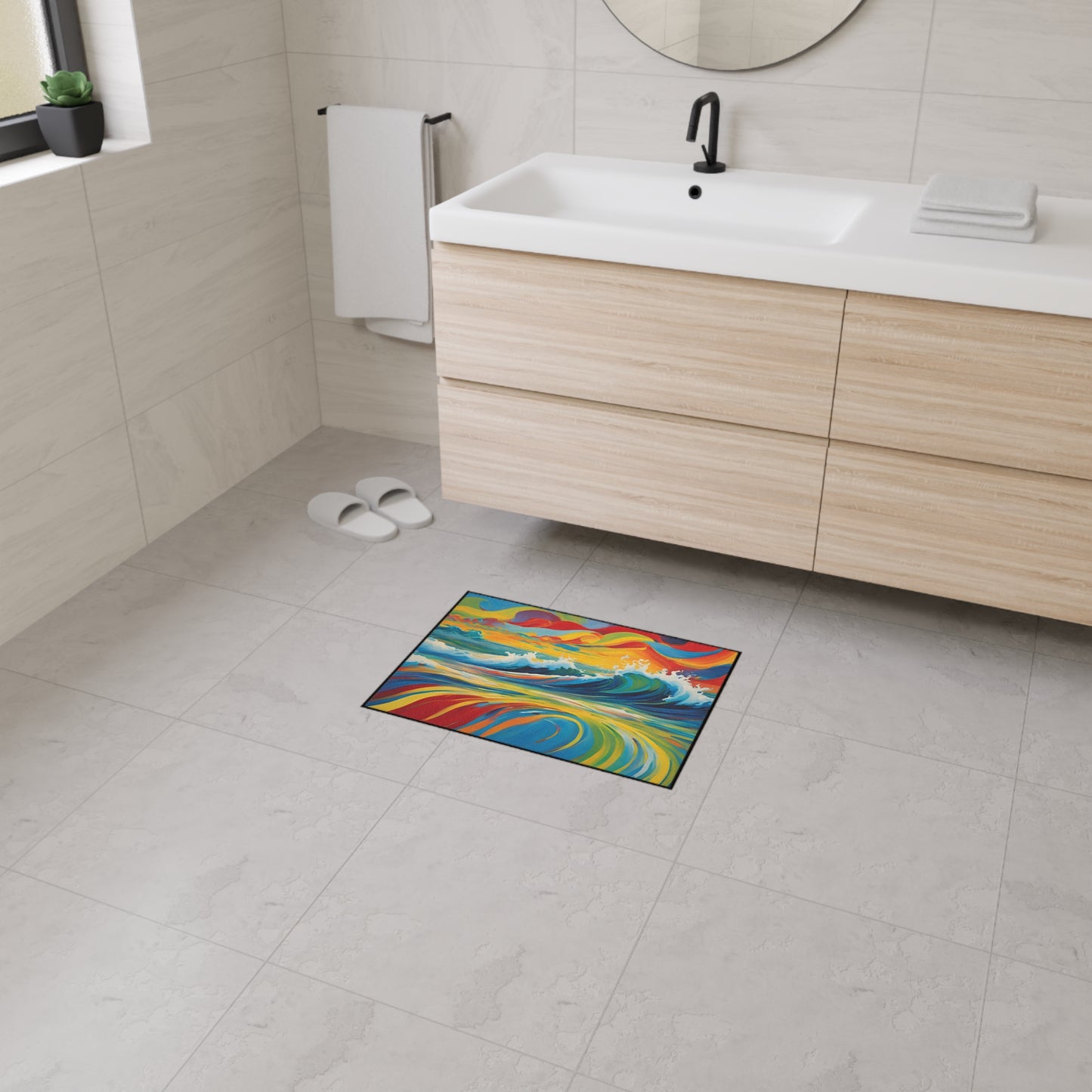 Decorative Heavy Duty Non-Slip Floor Mat Stylish Design Perfect for Entryway Kitchen Décor Garage Rug Coffee Bar Bathroom Floor Door Mat