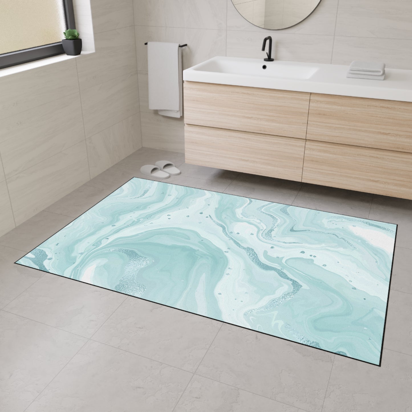 Decorative Heavy Duty Non-Slip Floor Mat Stylish Design Perfect for Entryway Kitchen Décor Garage Rug Coffee Bar Bathroom Floor Door Mat