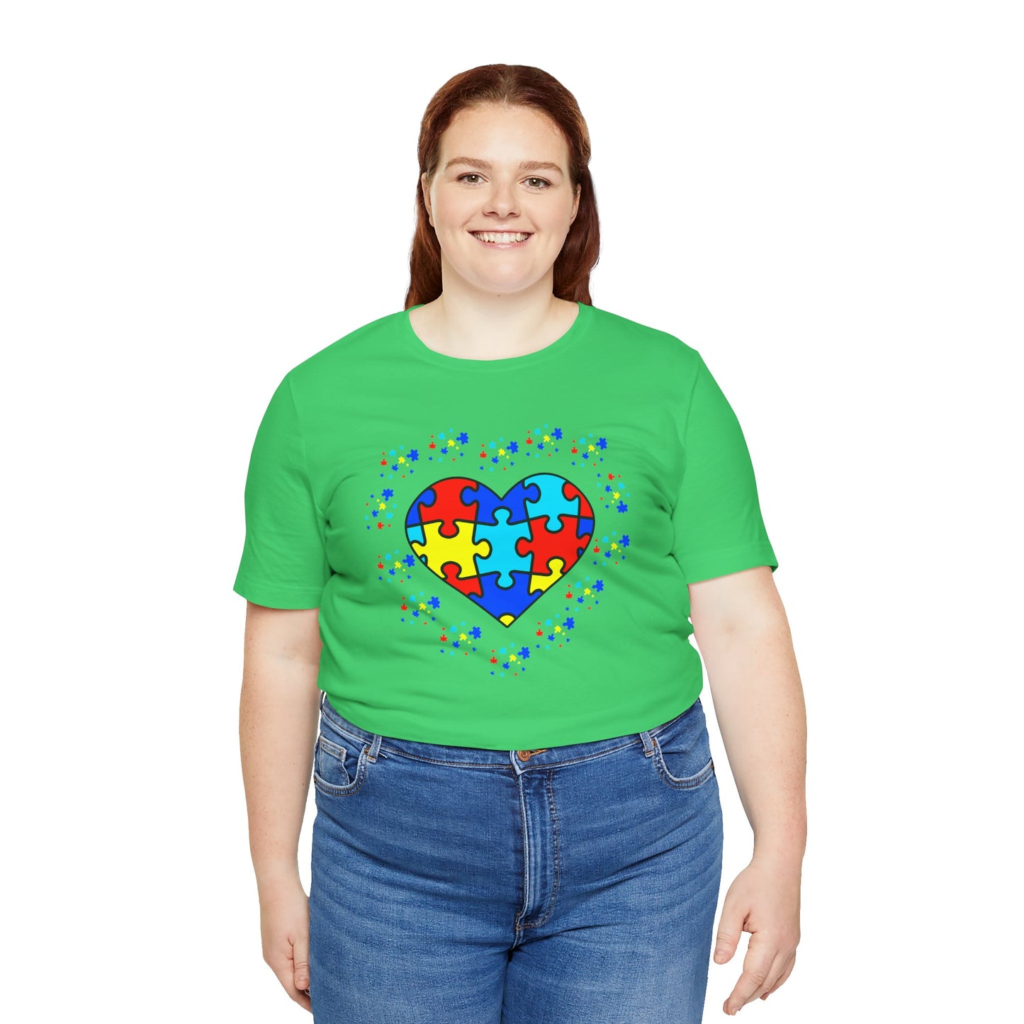 Autism Spectrum Awareness and Love T-Shirt Gift for Teacher Christmas Present Unique Special Needs Gift Unisex Jersey Short Sleeve Tee