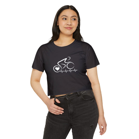 Bicycle Cycling Biking Shirt Unique Modern Bike Shirt Cycling Gift Cyclist Women's Spin Class Crop Top