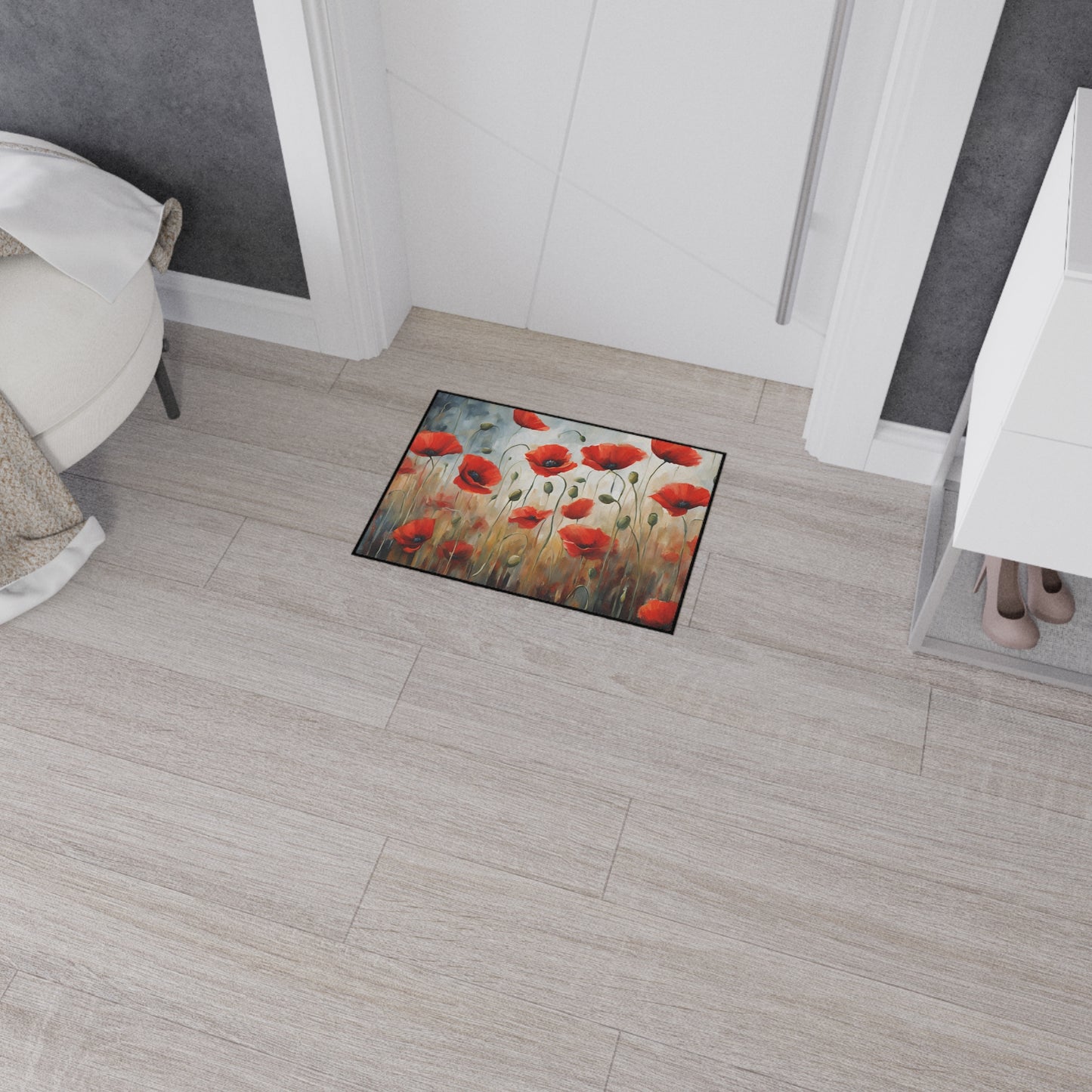 Decorative Heavy Duty Non-Slip Floor Mat Stylish Design Perfect for Entryway Kitchen Décor Garage Rug Coffee Bar Bathroom Floor Door Mat