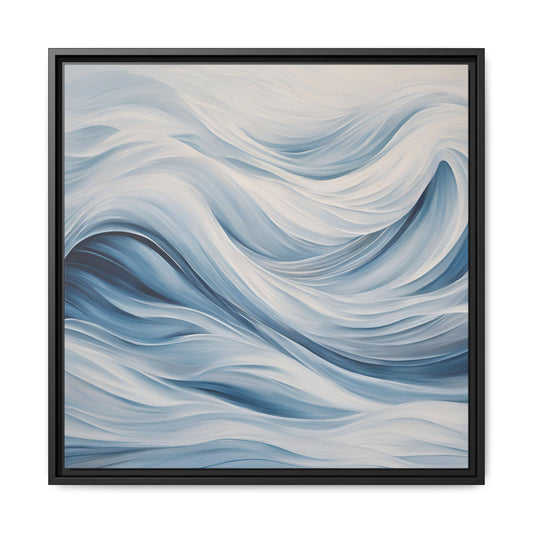 Modern Abstract Wave Design Unique Framed Print Canvas Wall Art Ocean Beach Gift Nature Lover Gift Underwater Sea Lover Gift 3 frame colors