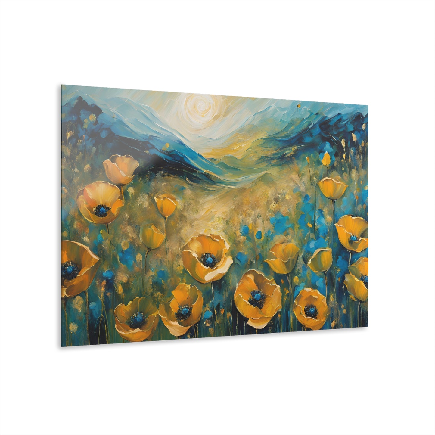 Large Floral Design Acrylic Print with French Cleat Nature Lover Wall Art Flower Lover Gift Outdoors Artwork Modern Garden Home Decor