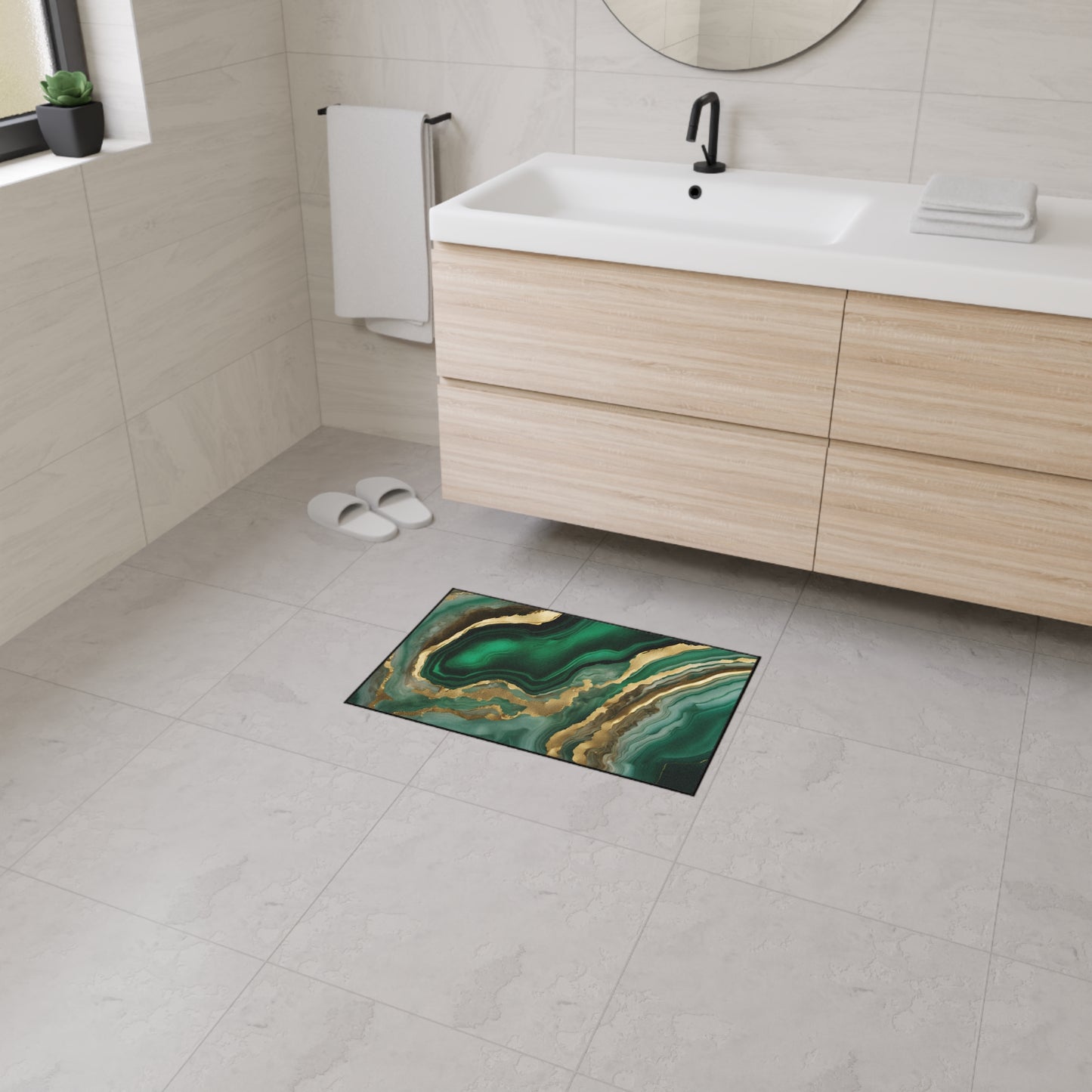 Decorative Heavy Duty Non-Slip Floor Mat Stylish Design Perfect for Entryway Kitchen Décor Garage Rug Coffee Bar Bathroom Floor Door Mat