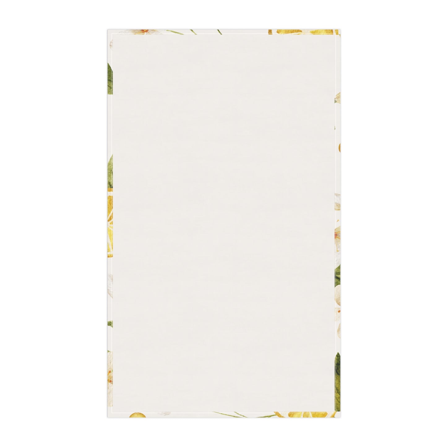 Lemons Floral Pastel Kitchen Tea Towel Durable Hand Towel Gift for Flower Lover Whimsical Home Decor Decorative Kitchen Cotton Twill