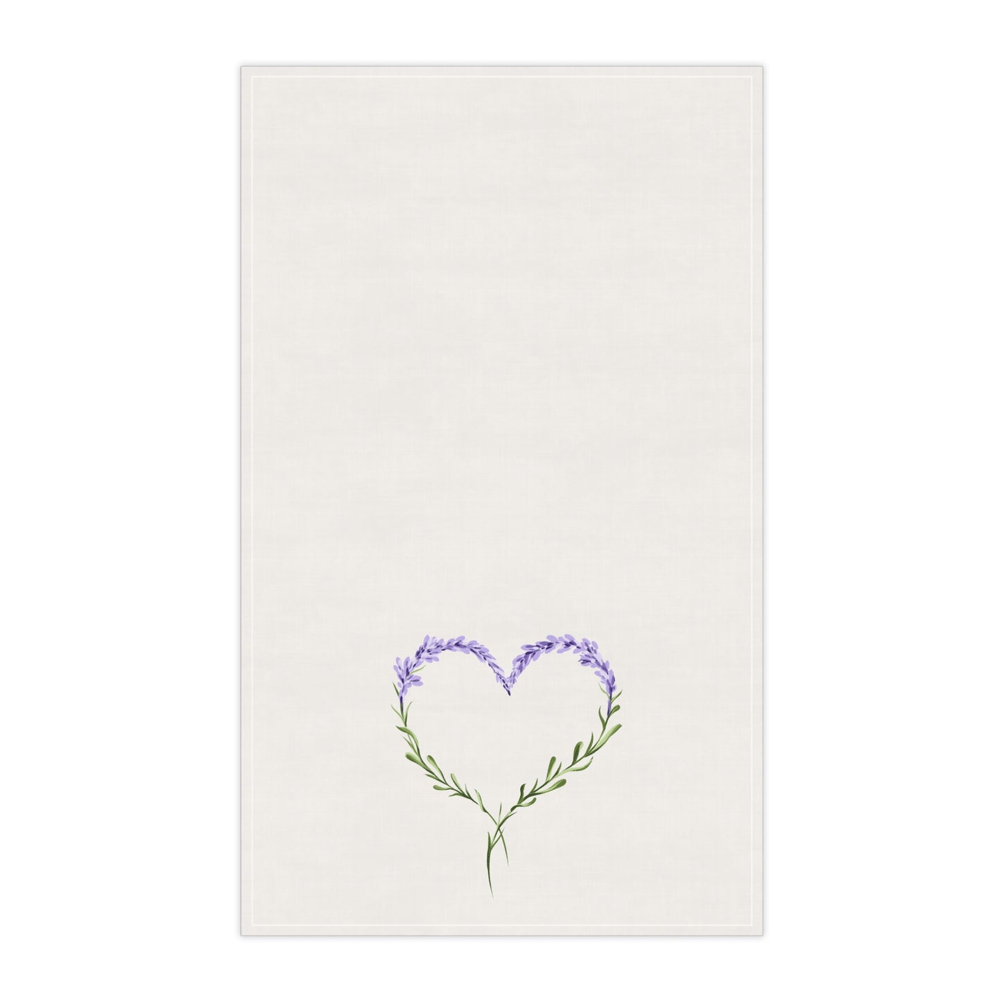 Lavender Floral Pastel Kitchen Tea Towel Durable Hand Towel Gift for Flower Lover Whimsical Home Decor Decorative Kitchen Cotton Twill