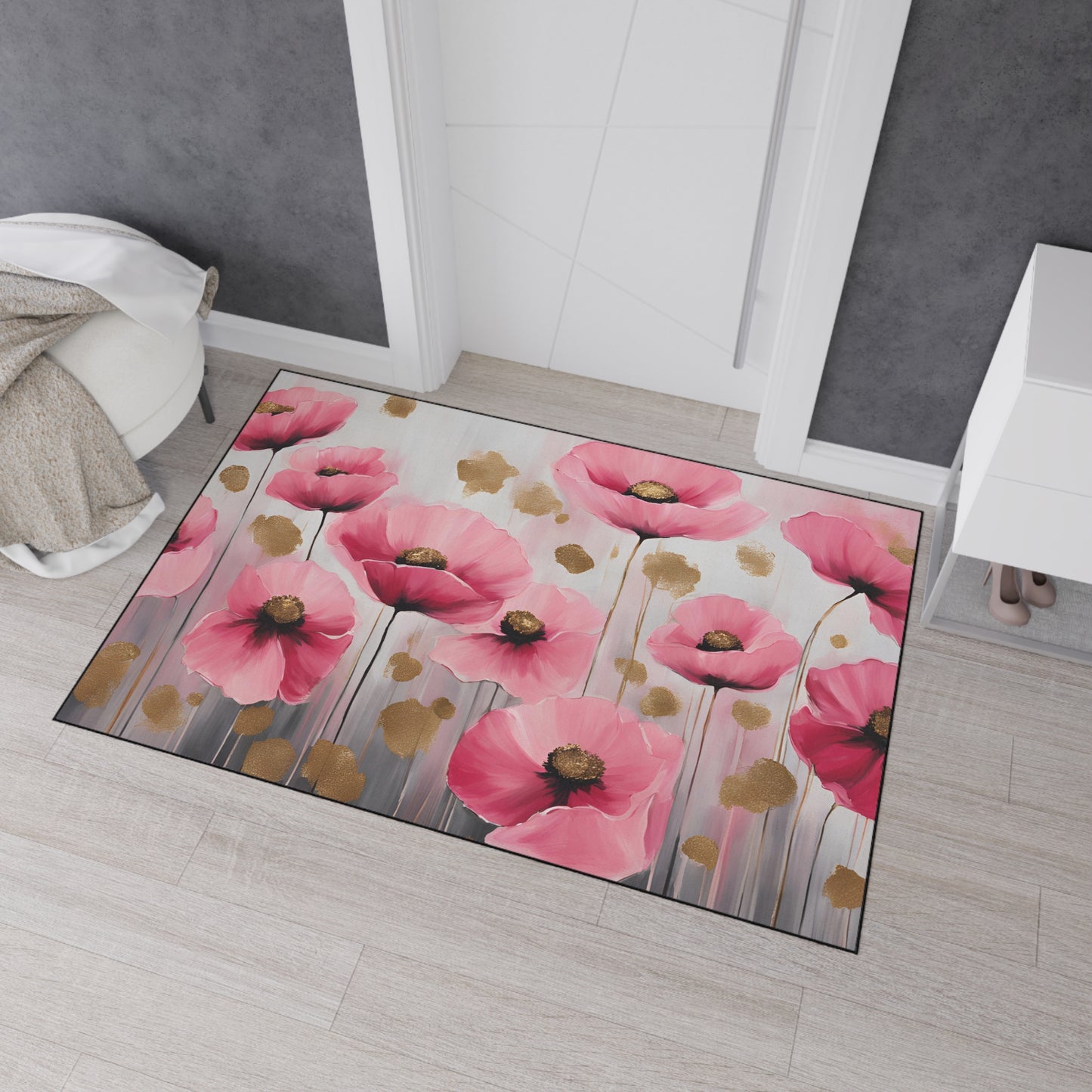 Decorative Heavy Duty Non-Slip Floor Mat Stylish Design Perfect for Entryway Kitchen Décor Garage Rug Coffee Bar Bathroom Floor Door Mat