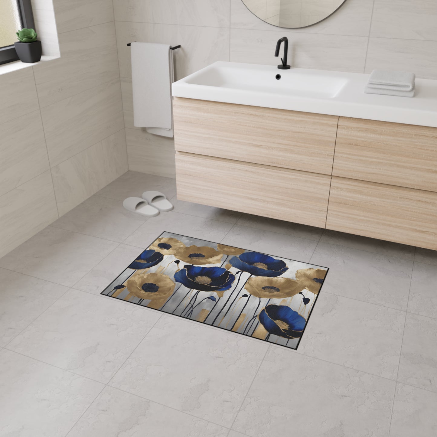 Decorative Heavy Duty Non-Slip Floor Mat Stylish Design Perfect for Entryway Kitchen Décor Garage Rug Coffee Bar Bathroom Floor Door Mat